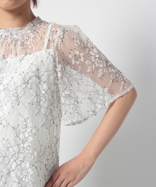 laboratory work(ラボラトリーワーク)の「レース袖ボリュームプルオーバー(シャツ/ブラウス・レディース・ホワイト/ブラック・MEDIUM)」の13枚目の写真