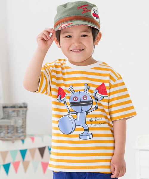 ANPANMAN KIDS COLLECTION(アンパンマンキッズコレクション)の「【アンパンマン】DDスイカボーダーTシャツ(Tシャツ/カットソー)」|マスタード