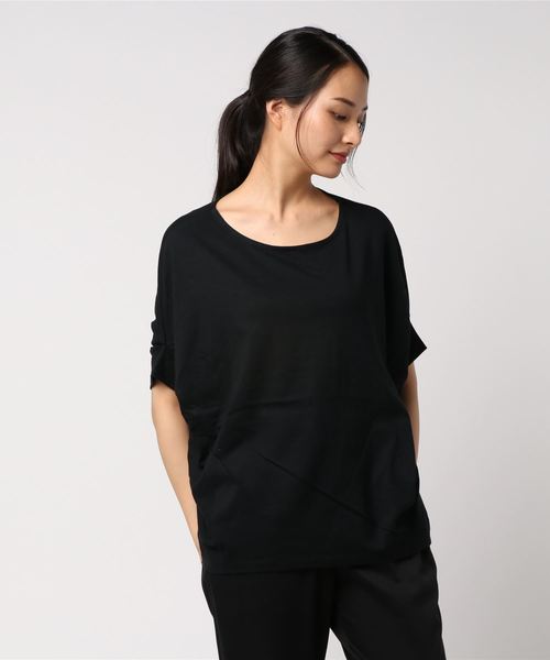 AMERICAN HOLIC（アメリカンホリック）の「・変形カットプルオーバー（Tシャツ/カットソー・レディース・オフホワイト/カーキ/その他7/ブラック・FREE）」の3枚目の写真