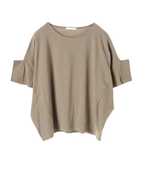 AMERICAN HOLIC（アメリカンホリック）の「・変形カットプルオーバー（Tシャツ/カットソー・レディース・オフホワイト/カーキ/その他7/ブラック・FREE）」の7枚目の写真