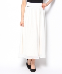 シフォンZIP ロングスカート