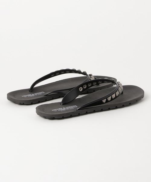 HENRY&HENRY(ヘンリーアンドヘンリー)の「HENRY&HENRY ヘンリーヘンリー / 別注 スタッズ サンダル(サンダル・メンズ・ブラウン/ブラック・41/39/43)」の4枚目の写真