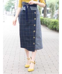 dazzlin | パッチワークチェックラップスカート(スカート)