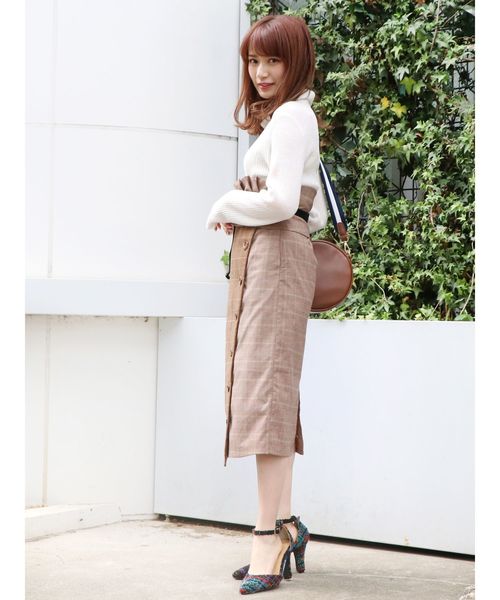 dazzlin（ダズリン）の「パッチワークチェックラップスカート（スカート・レディース・ブルー/ネイビー/ブラウン・SMALL/MEDIUM）」の11枚目の写真