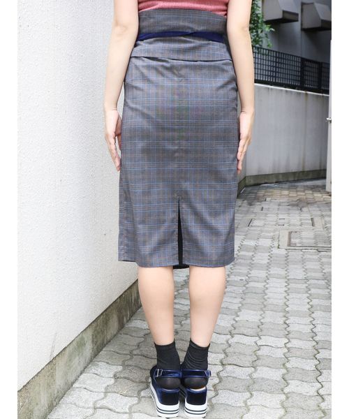 dazzlin（ダズリン）の「パッチワークチェックラップスカート（スカート・レディース・ブルー/ネイビー/ブラウン・SMALL/MEDIUM）」の21枚目の写真