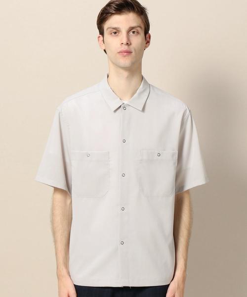 BEAUTY&YOUTH UNITED ARROWS（ビューティーアンドユースユナイテッドアローズ）の「BY TW 2ポケット スナップ ワイドフォルム シャツ ◆（シャツ/ブラウス・メンズ・ライトグレー/ネイビー・SMALL/X-LARGE/LARGE/MEDIUM）」の7枚目の写真