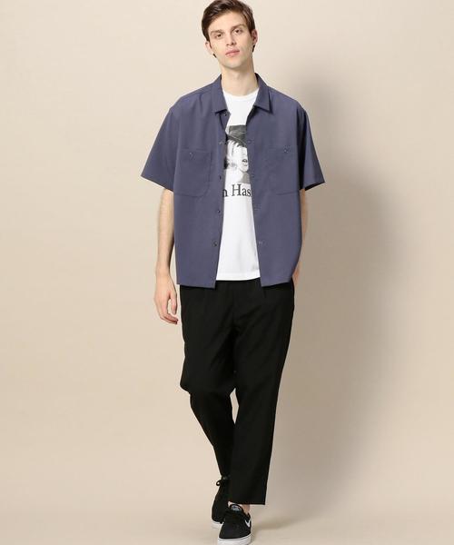 BEAUTY&YOUTH UNITED ARROWS（ビューティーアンドユースユナイテッドアローズ）の「BY TW 2ポケット スナップ ワイドフォルム シャツ ◆（シャツ/ブラウス・メンズ・ライトグレー/ネイビー・SMALL/X-LARGE/LARGE/MEDIUM）」の16枚目の写真