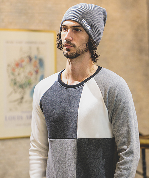 felkod(フィルコッド)の「mko7154-Simple Back Pool Knit Cap ニットキャップ(ニットキャップ/ビーニー・メンズ・ミックスグレー/ブラック・FREE)」の4枚目の写真