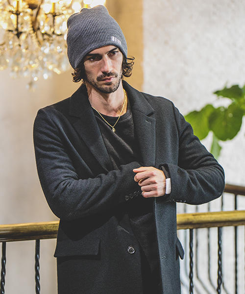 felkod(フィルコッド)の「mko7154-Simple Back Pool Knit Cap ニットキャップ(ニットキャップ/ビーニー・メンズ・ミックスグレー/ブラック・FREE)」の5枚目の写真
