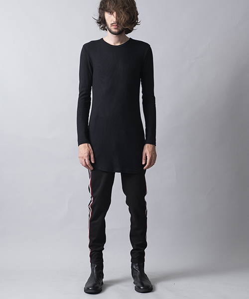 NO ID.（ノーアイディ）の「mlt2369-デュアルウォームテレコＣ-ＮロンＴ（Tシャツ/カットソー・メンズ・ホワイト/ブラック/レッド/グレー・1/2）」の15枚目の写真