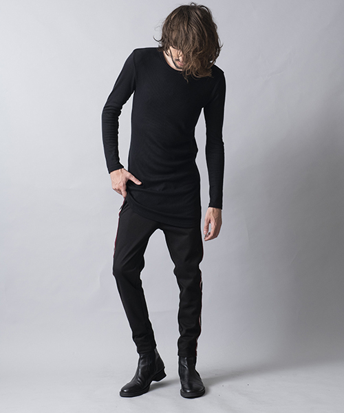 NO ID.（ノーアイディ）の「mlt2369-デュアルウォームテレコＣ-ＮロンＴ（Tシャツ/カットソー・メンズ・ホワイト/ブラック/レッド/グレー・1/2）」の20枚目の写真