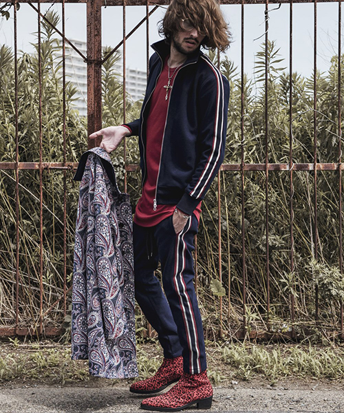 NO ID.（ノーアイディ）の「mlt2369-デュアルウォームテレコＣ-ＮロンＴ（Tシャツ/カットソー・メンズ・ホワイト/ブラック/レッド/グレー・1/2）」の17枚目の写真