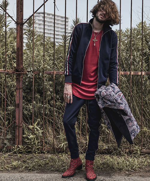 NO ID.（ノーアイディ）の「mlt2369-デュアルウォームテレコＣ-ＮロンＴ（Tシャツ/カットソー・メンズ・ホワイト/ブラック/レッド/グレー・1/2）」の14枚目の写真