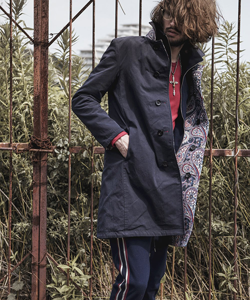 NO ID.（ノーアイディ）の「mlt2369-デュアルウォームテレコＣ-ＮロンＴ（Tシャツ/カットソー・メンズ・ホワイト/ブラック/レッド/グレー・1/2）」の11枚目の写真