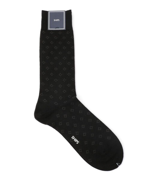 SHIPS(シップス)の「SHIPS: シャドー コモン コットン ドレス ソックス(ソックス/靴下・メンズ・ブラック/ネイビー/ダークグレー/ブラウン・ONE SIZE)」の1枚目の写真