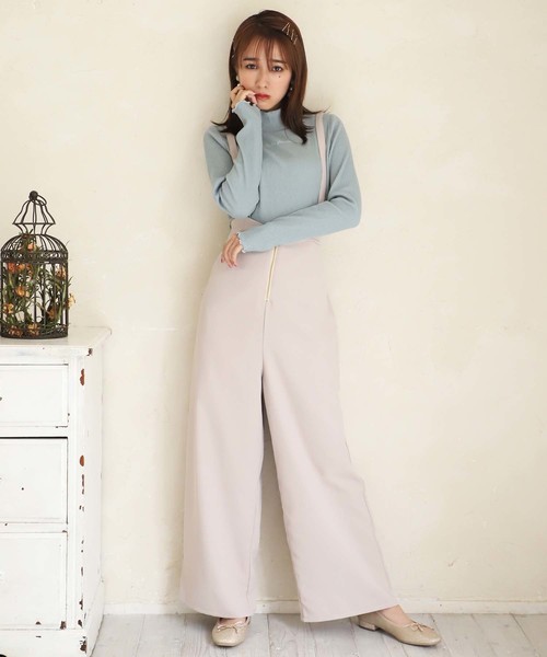 one after another NICE CLAUP（ワンアフターアナザーナイスクラップ）の「ロゴ刺繍テレコハイネックトップス（Tシャツ/カットソー・レディース・オフホワイト/ブラック/ベージュ系その他/ミント・FREE）」の8枚目の写真