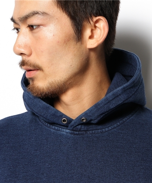 CIAOPANIC（チャオパニック）の「【indigos】インディゴ裏毛起毛プルパーカー（パーカー・メンズ・ネイビー/ブルー・MEDIUM/LARGE）」の5枚目の写真