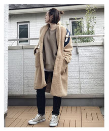 reca | ビックシルエット モコモコボアチェスターコート(チェスターコート)