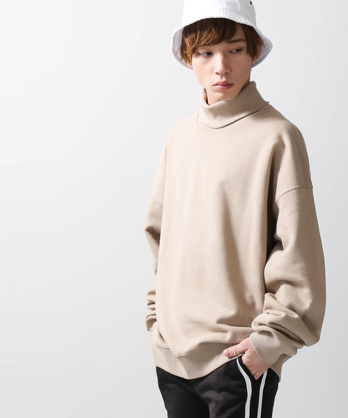 WEGO（ウィゴー）の「WEGO/タートルネックプルオーバースウェット（スウェット・メンズ・ホワイト/ブラック/ベージュ/ワイン・LARGE/SMALL/MEDIUM）」の4枚目の写真