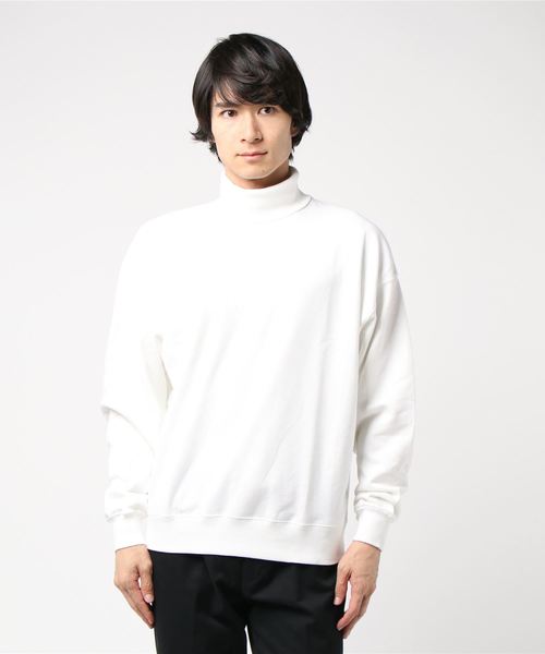 WEGO（ウィゴー）の「WEGO/タートルネックプルオーバースウェット（スウェット・メンズ・ホワイト/ブラック/ベージュ/ワイン・LARGE/SMALL/MEDIUM）」の21枚目の写真