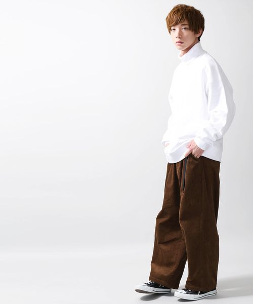 WEGO（ウィゴー）の「WEGO/タートルネックプルオーバースウェット（スウェット・メンズ・ホワイト/ブラック/ベージュ/ワイン・LARGE/SMALL/MEDIUM）」の12枚目の写真