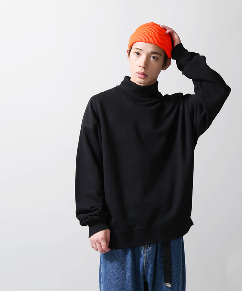 WEGO（ウィゴー）の「WEGO/タートルネックプルオーバースウェット（スウェット・メンズ・ホワイト/ブラック/ベージュ/ワイン・LARGE/SMALL/MEDIUM）」の18枚目の写真