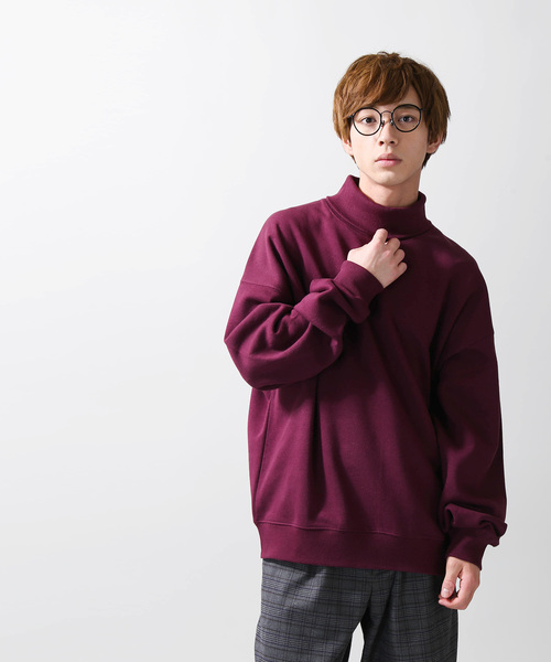 WEGO（ウィゴー）の「WEGO/タートルネックプルオーバースウェット（スウェット・メンズ・ホワイト/ブラック/ベージュ/ワイン・LARGE/SMALL/MEDIUM）」の22枚目の写真