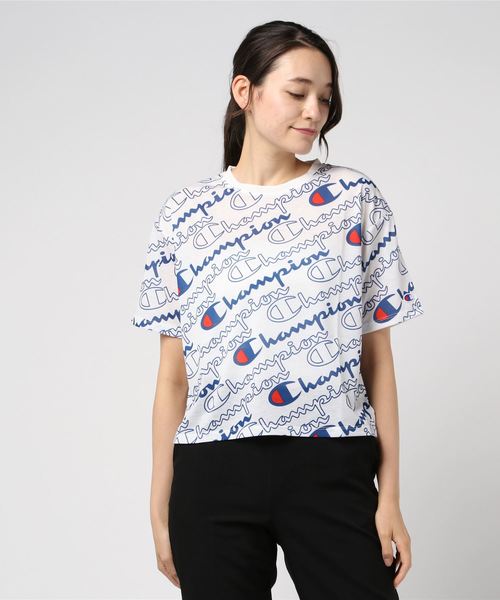 Champion（チャンピオン）の「【Champion/チャンピオン】レディース アクティブスタイル Tシャツ（Tシャツ/カットソー・レディース・インディゴブルー/ダークネイビー/ホワイト/グレー/ブルー系その他・MEDIUM/LARGE）」の2枚目の写真