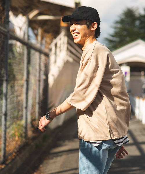 WEGO(ウィゴー)の「WEGO/ミニ裏毛7分袖ビッグシルエットプルオーバー(スウェット・メンズ・オレンジ/ベージュ/ホワイト/ブラック/ライトパープル・MEDIUM/LARGE)」の18枚目の写真