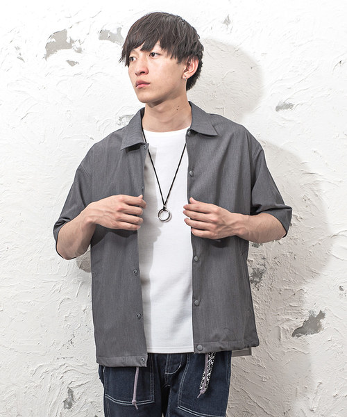 MinoriTY（マイノリティ）の「S/S接触冷感コーチジャケット（その他アウター・メンズ・ネイビー/ダークグレー/ブラック/ベージュ/チャコール・L/M）」の3枚目の写真