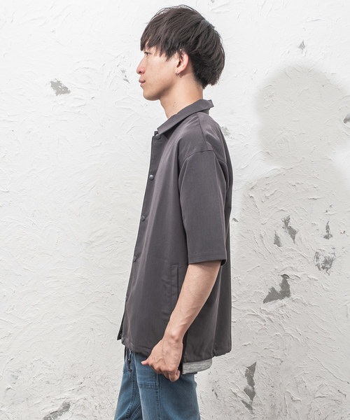 MinoriTY（マイノリティ）の「S/S接触冷感コーチジャケット（その他アウター・メンズ・ネイビー/ダークグレー/ブラック/ベージュ/チャコール・L/M）」の14枚目の写真