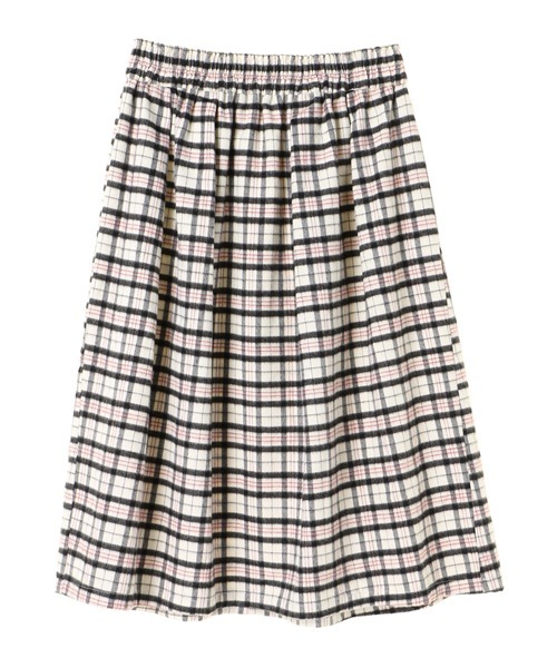 セール ブランド古着 チェックシャギーフレアスカート ブランド公式古着 スカート E Hyphen World Gallery イーハイフンワールドギャラリー のファッション通販 Zozoused