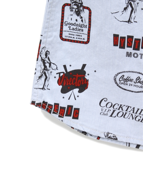 JOEY HYSTERIC（ジョーイヒステリック）の「PREMIAM CLUB総柄 半袖ボタンダウンSH（シャツ/ブラウス・キッズ・サックスブルー/イエロー・SMALL/MEDIUM）」の6枚目の写真