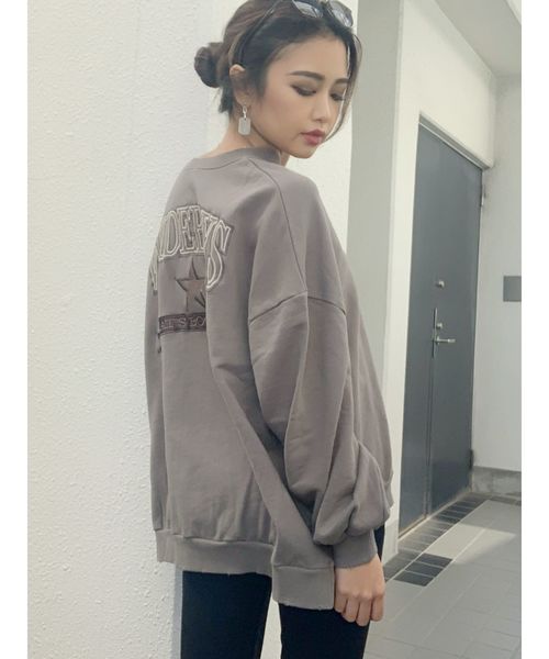 GYDA（ジェイダ）の「【ZOZO限定】WIDEBOYS スウェットプルオーバー（Tシャツ/カットソー・レディース・ネイビー/グレー/ベージュ/カーキ/ピンク・FREE）」の3枚目の写真