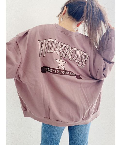 GYDA（ジェイダ）の「【ZOZO限定】WIDEBOYS スウェットプルオーバー（Tシャツ/カットソー・レディース・ネイビー/グレー/ベージュ/カーキ/ピンク・FREE）」の5枚目の写真