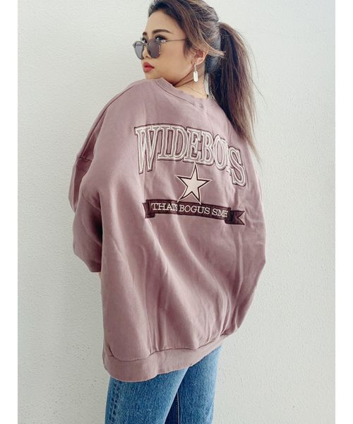 GYDA（ジェイダ）の「【ZOZO限定】WIDEBOYS スウェットプルオーバー（Tシャツ/カットソー・レディース・ネイビー/グレー/ベージュ/カーキ/ピンク・FREE）」の7枚目の写真