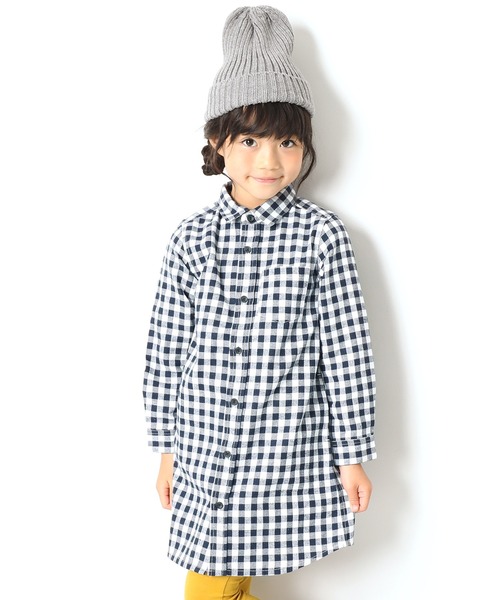 devirock（デビロック）の「ネルチェックシャツワンピース（シャツワンピース・キッズ・レッド系その他/レッド系その他2/レッド系その他3/ブラック系その他/ブラック系その他2/ブラック系その他3/ブルー系その他/ブルー系その他2/ブルー系その他3/グリーン系その他/イエロー系その他/ブラウン系その他/グレー系その他/ブラウン系その他2・100cm/110cm/120cm/130cm/140cm/150cm/160cm）」の9枚目の写真