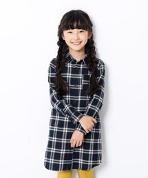 ネルチェックシャツワンピース