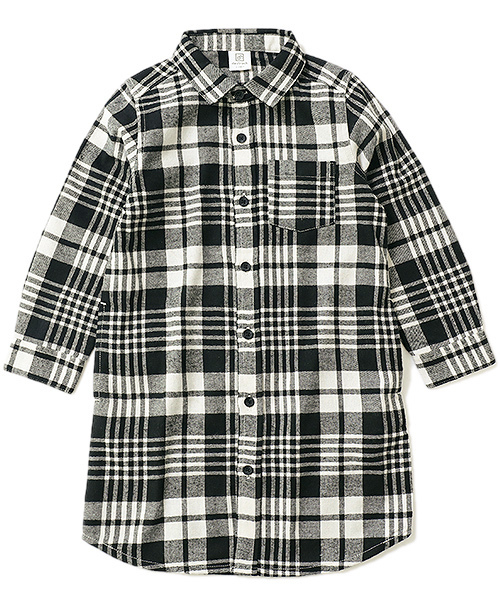 devirock（デビロック）の「ネルチェックシャツワンピース（シャツワンピース・キッズ・レッド系その他/レッド系その他2/レッド系その他3/ブラック系その他/ブラック系その他2/ブラック系その他3/ブルー系その他/ブルー系その他2/ブルー系その他3/グリーン系その他/イエロー系その他/ブラウン系その他/グレー系その他/ブラウン系その他2・100cm/110cm/120cm/130cm/140cm/150cm/160cm）」の17枚目の写真