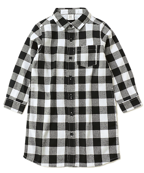 devirock（デビロック）の「ネルチェックシャツワンピース（シャツワンピース・キッズ・レッド系その他/レッド系その他2/レッド系その他3/ブラック系その他/ブラック系その他2/ブラック系その他3/ブルー系その他/ブルー系その他2/ブルー系その他3/グリーン系その他/イエロー系その他/ブラウン系その他/グレー系その他/ブラウン系その他2・100cm/110cm/120cm/130cm/140cm/150cm/160cm）」の16枚目の写真