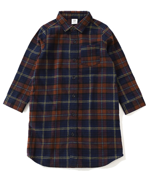 devirock（デビロック）の「ネルチェックシャツワンピース（シャツワンピース・キッズ・レッド系その他/レッド系その他2/レッド系その他3/ブラック系その他/ブラック系その他2/ブラック系その他3/ブルー系その他/ブルー系その他2/ブルー系その他3/グリーン系その他/イエロー系その他/ブラウン系その他/グレー系その他/ブラウン系その他2・100cm/110cm/120cm/130cm/140cm/150cm/160cm）」の22枚目の写真