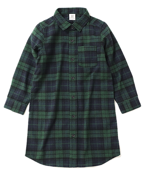 devirock（デビロック）の「ネルチェックシャツワンピース（シャツワンピース・キッズ・レッド系その他/レッド系その他2/レッド系その他3/ブラック系その他/ブラック系その他2/ブラック系その他3/ブルー系その他/ブルー系その他2/ブルー系その他3/グリーン系その他/イエロー系その他/ブラウン系その他/グレー系その他/ブラウン系その他2・100cm/110cm/120cm/130cm/140cm/150cm/160cm）」の21枚目の写真