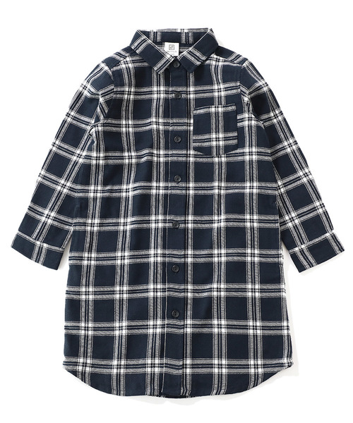 devirock（デビロック）の「ネルチェックシャツワンピース（シャツワンピース・キッズ・レッド系その他/レッド系その他2/レッド系その他3/ブラック系その他/ブラック系その他2/ブラック系その他3/ブルー系その他/ブルー系その他2/ブルー系その他3/グリーン系その他/イエロー系その他/ブラウン系その他/グレー系その他/ブラウン系その他2・100cm/110cm/120cm/130cm/140cm/150cm/160cm）」の18枚目の写真