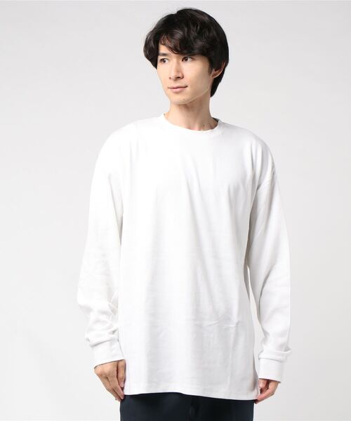 STYLEBLOCK（スタイルブロック）の「サイドZIPビッグシルエットロングTシャツ（Tシャツ/カットソー・メンズ・ブラック/ベージュ/オフホワイト/ワイン・M/L）」の2枚目の写真