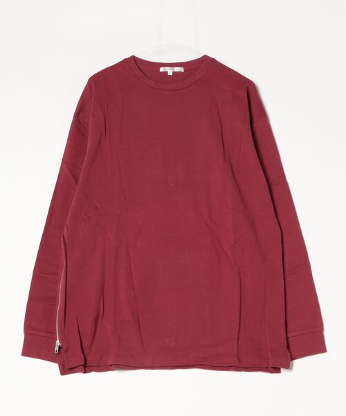 STYLEBLOCK（スタイルブロック）の「サイドZIPビッグシルエットロングTシャツ（Tシャツ/カットソー・メンズ・ブラック/ベージュ/オフホワイト/ワイン・M/L）」の4枚目の写真