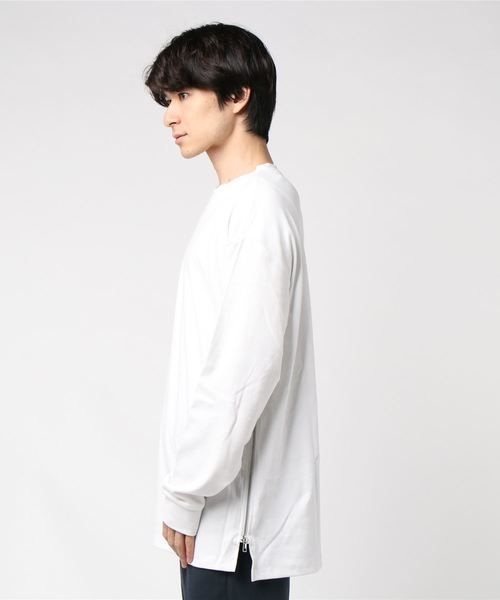 STYLEBLOCK（スタイルブロック）の「サイドZIPビッグシルエットロングTシャツ（Tシャツ/カットソー・メンズ・ブラック/ベージュ/オフホワイト/ワイン・M/L）」の6枚目の写真