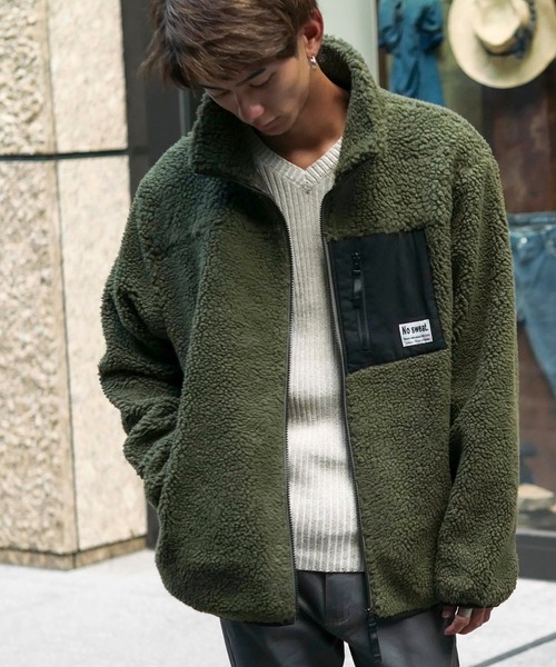 ADMIX/ATELIER SAB MEN(アドミックスアトリエサブメン)の「【no sweat×ADMIX/ATELIER SAB MEN コラボ】ユニセックス もこもこ シェルパ ボア フリース / ジップアップ スタンドブルゾン(ブルゾン・メンズ・ホワイト/ブラック/ライトベージュ/グリーン/ライトパープル/キャメル/ベージュ系その他/カーキ/ホワイト系その他/チャコールグレー/モカ/ネイビー・48/50/52)」の8枚目の写真