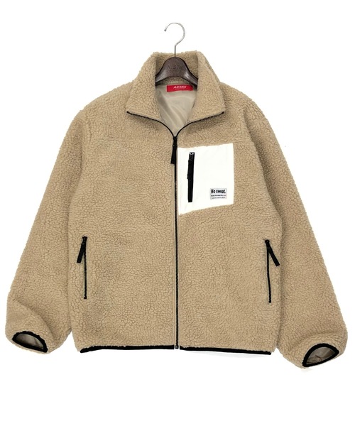 ADMIX/ATELIER SAB MEN(アドミックスアトリエサブメン)の「【no sweat×ADMIX/ATELIER SAB MEN コラボ】ユニセックス もこもこ シェルパ ボア フリース / ジップアップ スタンドブルゾン(ブルゾン・メンズ・ホワイト/ブラック/ライトベージュ/グリーン/ライトパープル/キャメル/ベージュ系その他/カーキ/ホワイト系その他/チャコールグレー/モカ/ネイビー・48/50/52)」の19枚目の写真