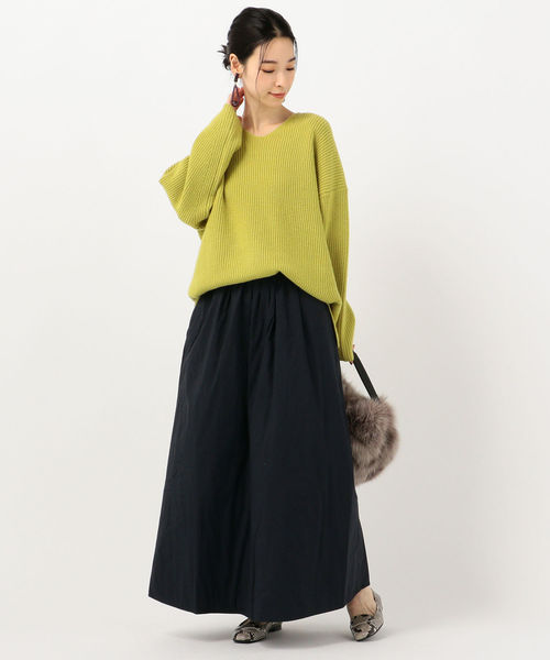 SHIPS Days(シップスデイズ)の「THOUSAND MILE:リバーシブルスカート(スカート・レディース・ブラック/オリーブ・ONE SIZE)」の7枚目の写真