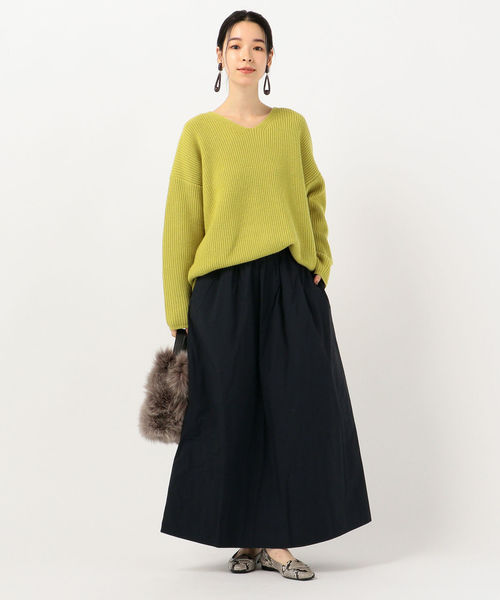 SHIPS Days(シップスデイズ)の「THOUSAND MILE:リバーシブルスカート(スカート・レディース・ブラック/オリーブ・ONE SIZE)」の8枚目の写真